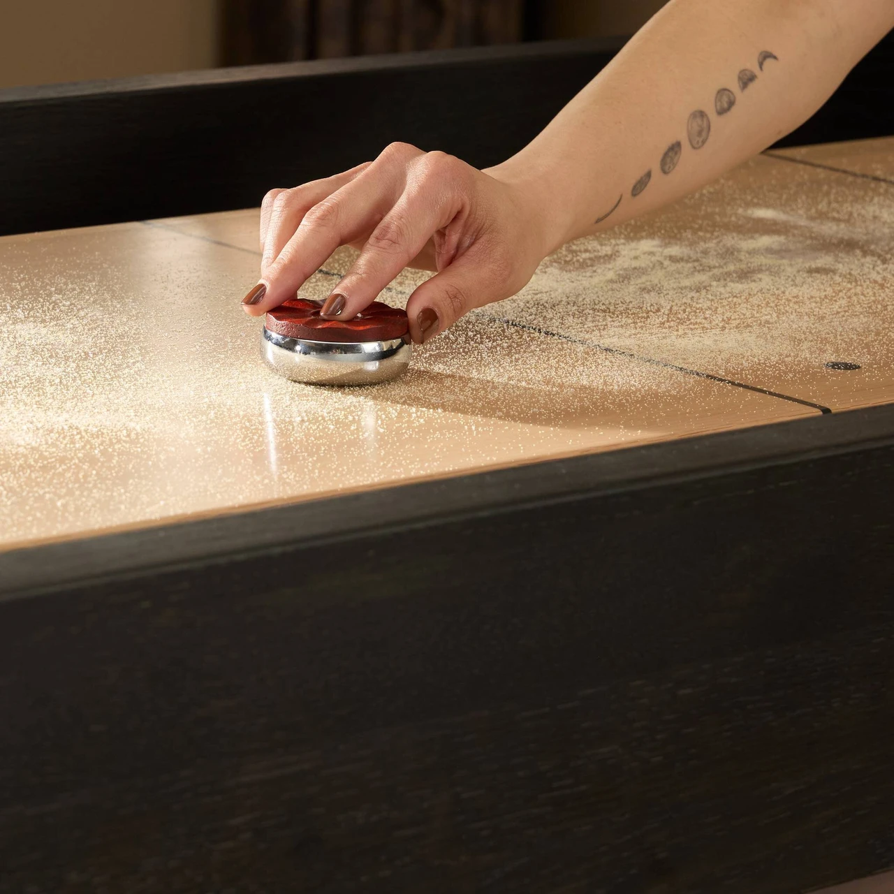 District Eight Large Shuffleboard Table - Ebonized Oak by Four Hands Lifestyle