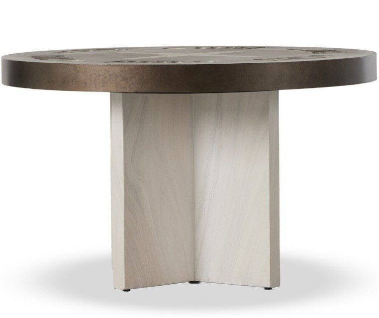 Poker Table - Aged Metal by Four Hands
