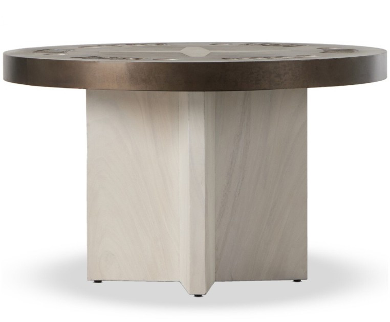 Poker Table - Aged Metal by Four Hands