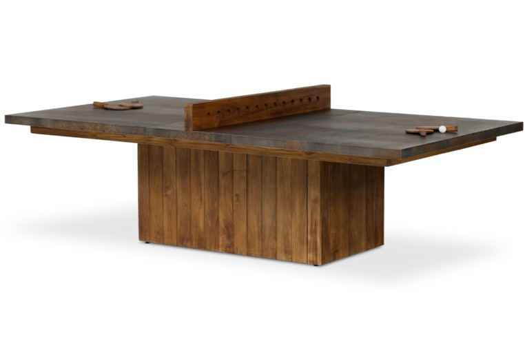 Outdoor Ping Pong Table - Rust Aluminum by Four Hands