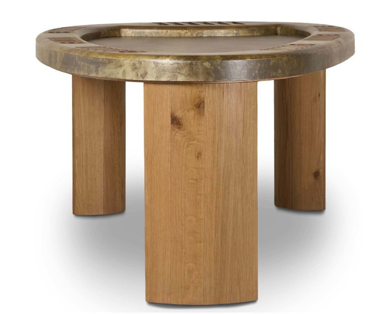 Vella Poker Table - Smoked Oak Veneer by Four Hands
