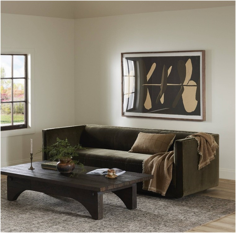 Phillip Sofa - Surrey Olive Performance Fabric by Four Hands Lifestyle