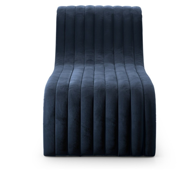 Augustine Chaise Lounge - Sapphire Navy by Four Hands