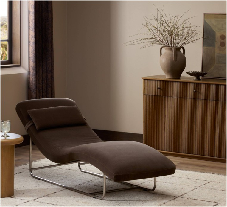 Michi Chaise - Surrey Mink Performance Fabric by Four Hands