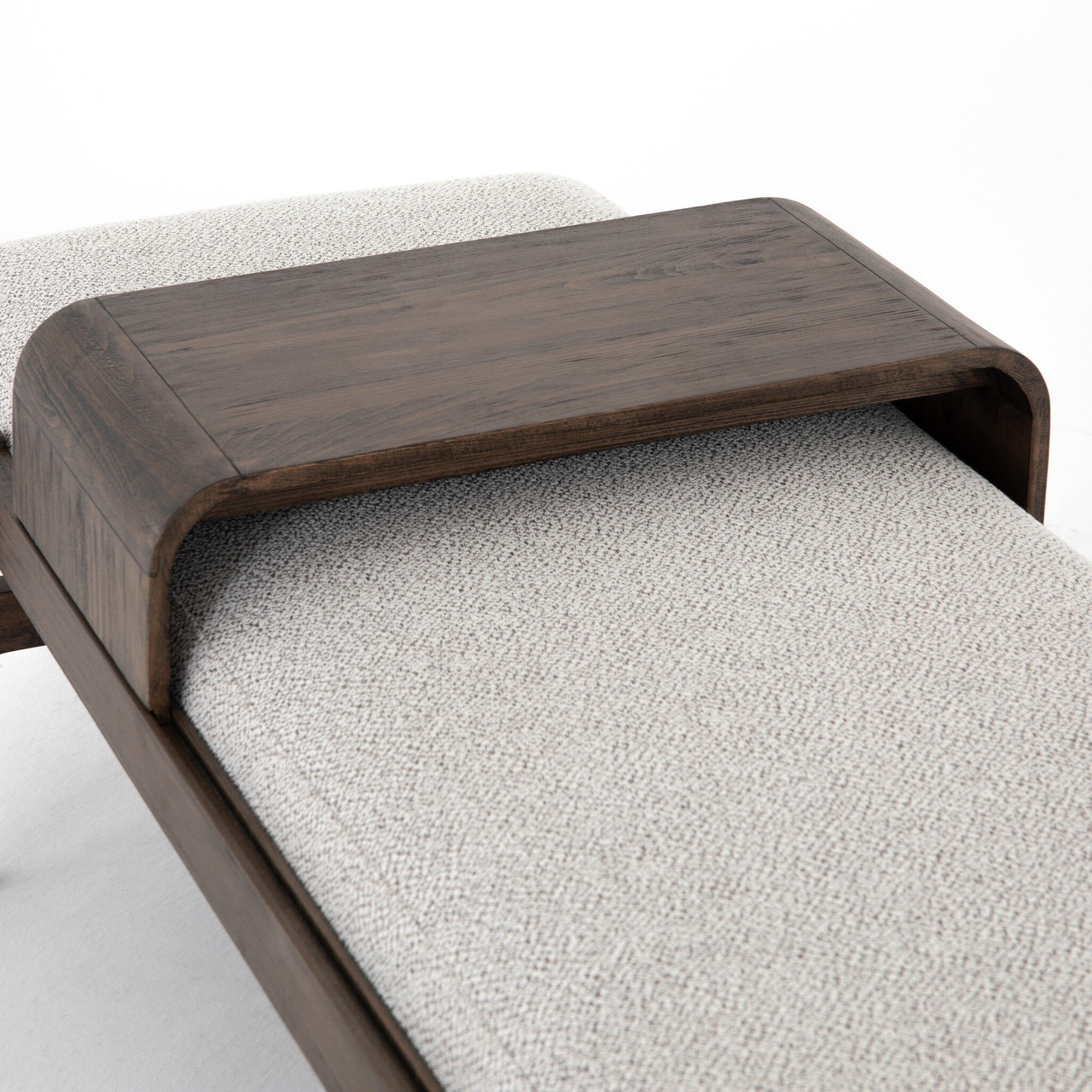 Fawkes Bench Vintage Sienna - Brunswick Pebble Performance Fabric by Four Hands