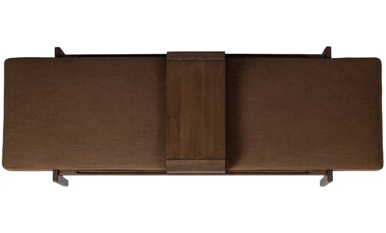 Fawkes Bench Vintage Sienna - Crypton Nomad Mushroom Performance Fabric by Four Hands