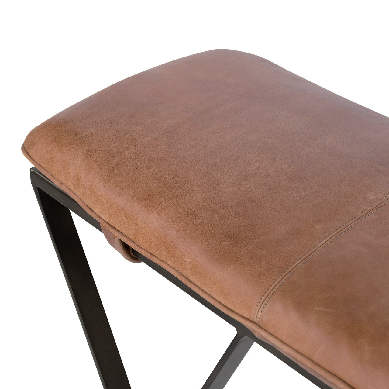 Darrow Bench - Palermo Cognac Leather by Four Hands