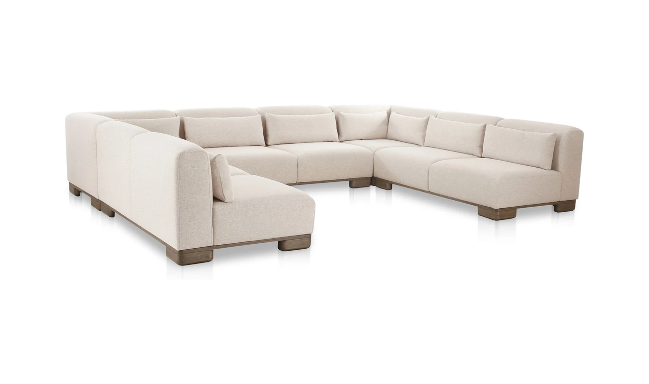 June U Shaped Modular Sectional - Oatmeal by Moe's Home Collection