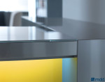 Close up of Valde Reception Desk by MDD Office Furniture
