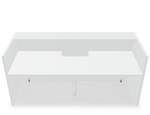 Valde LAV76L Straight Reception Desk - 65" w/ White Pastel Body + Worktop by MDD Office Furniture