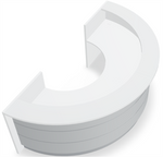 Value 126" Curved Reception Desk - LAV52L by MDD Office Furniture