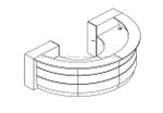 Valde Reception Desk model LAV61L by MDD Office Furniture