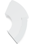 Valde LAV30L Curved Reception Desk w/ Left Countertop (ADA Compliant) - 115" by MDD Office Furniture