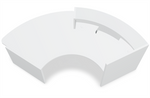 Valde LAV30L Curved Reception Desk w/ Left Countertop (ADA Compliant) - 115" by MDD Office Furniture