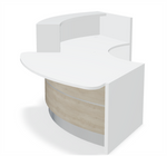 Valde LAV30L Curved Reception Desk w/ Left Countertop (ADA Compliant) - 115" by MDD Office Furniture
