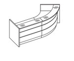 Valde Reception Desk models LAV78L, LAV79L, LAV80L, LAV81L, LAV82L, LAV83L by MDD Office Furniture