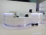 Valde  LAV34L Curved Reception Desk w/ Countertop - 165" by MDD Office Furniture