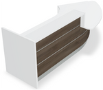 Valde LAV88L Curved Reception Desk w/ Left Countertop (ADA Compliant) - 112" by MDD Office Furniture