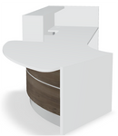 Valde LAV88L Curved Reception Desk w/ Left Countertop (ADA Compliant) - 112" by MDD Office Furniture