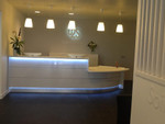 Valde LAV96L Curved Reception Desk w/ Left Countertop (ADA Compliant) - 151" by MDD Office Furniture