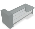 Valde LAV41L Straight Reception Desk w/ Right Countertop (ADA Compliant) - 104" by MDD Office Furniture