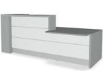 Valde LAV41L Straight Reception Desk w/ Right Countertop (ADA Compliant) - 104" by MDD Office Furniture