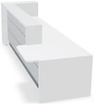 Valde LAV41L Straight Reception Desk w/ Right Countertop (ADA Compliant) - 104" by MDD Office Furniture