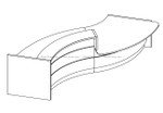 Valde Reception Desk LAV32L by MDD Office Furniture