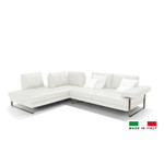 Viviana Sectional Sofa LHF in white upholstery by Bellini Modern Living