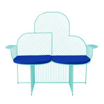 Cloud Bench in Aqua finish w/ True Blue seat pad by Bend Goods 1