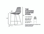 Lucy Counter Stacking Stool technical specifications by Bend Goods