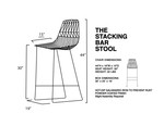 Lucy Bar Stacking Stool technical specifications by Bend Goods