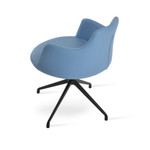 Dervish Spider Swivel , Black Base, Blue Leatherette by sohoConcept