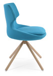 Patara Stick Swivel, Natural Base, Turquoise Camira Era by sohoConcept