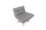 Alfio Swivel Chair in grey upholstery by Moroni