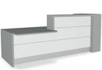 Valde LAV42L Straight Reception Desk w/ Left Countertop (ADA Compliant) - 104" by MDD Office Furniture
