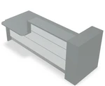 Valde LAV42L Straight Reception Desk w/ Left Countertop (ADA Compliant) - 104" by MDD Office Furniture
