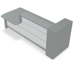 Valde LAV42L Straight Reception Desk w/ Right Countertop (ADA Compliant) - 104" by MDD Office Furniture