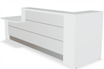 Valde LAV42L Straight Reception Desk w/ Right Countertop (ADA Compliant) - 104" by MDD Office Furniture