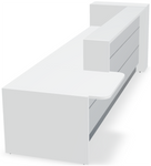 Valde LAV42L Straight Reception Desk w/ Left Countertop (ADA Compliant) - 104" by MDD Office Furniture