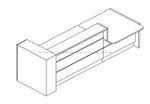 Valde Reception Desk models LAV44L by MDD Office Furniture