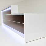 Valde LAV43L Straight Reception Desk w/ Left Countertop (ADA Compliant) - 115" by MDD Office Furniture