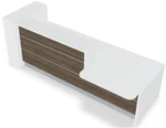 Valde LAV43L Straight Reception Desk w/ Left Countertop (ADA Compliant) - 115" by MDD Office Furniture