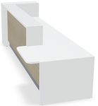 Valde LAV43L Straight Reception Desk w/ Left Countertop (ADA Compliant) - 115" by MDD Office Furniture