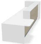 Valde LAV44L Straight Reception Desk w/ Right Countertop (ADA Compliant) - 115" by MDD Office Furniture