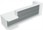 Valde LAV46L Straight Reception Desk w/ Right Countertop (ADA Compliant) 143" by MDD Office Furniture