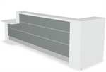 Valde LAV46L Straight Reception Desk w/ Right Countertop (ADA Compliant) 143" by MDD Office Furniture