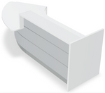 Valde LAV89L Curved Reception Desk w/ Right Countertop (ADA Compliant) - 112" by MDD Office Furniture