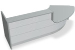 Valde Reception Desk LAV91L - 123" by MDD Office Furniture