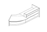 Valde Reception Desk LAV92L by MDD Office Furniture